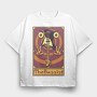 Pixelart Tarot Card the Bassist, Tricou Oversize Barbati (Unisex)