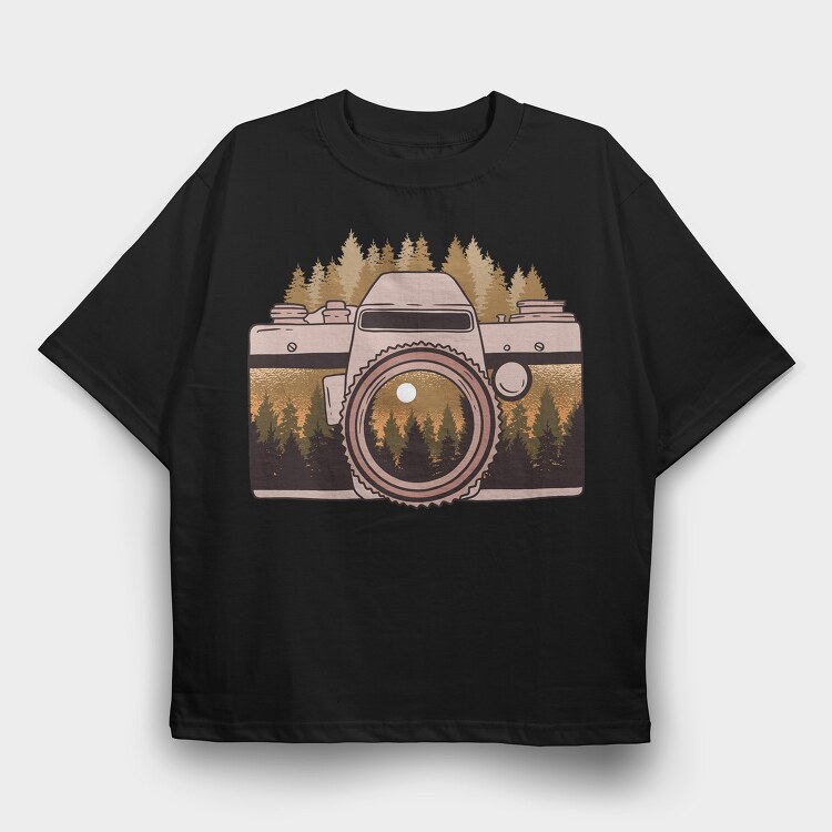 Camera Forest, Tricou Oversize Barbati (Unisex)