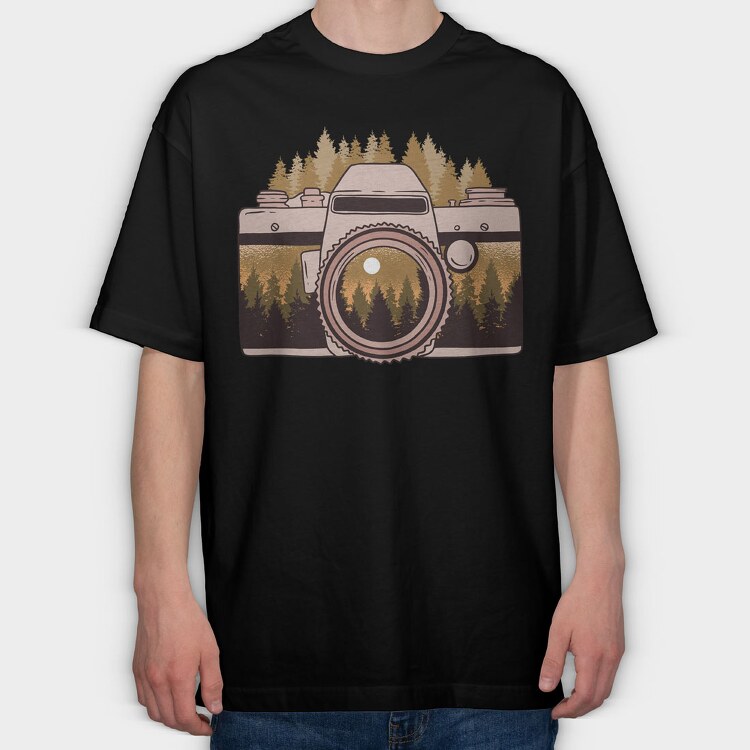 Camera Forest, Tricou Oversize Barbati (Unisex)