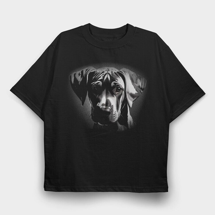 Greatdane Puppy Monochrome, Tricou Oversize Barbati (Unisex)
