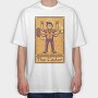 Pixelart Tarot Card the Coder, Tricou Oversize Barbati (Unisex)