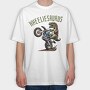 Wheeliesaurus, Tricou Oversize Barbati (Unisex)