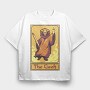 Pixelart Tarot Card the Geek, Tricou Oversize Barbati (Unisex)