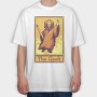 Pixelart Tarot Card the Geek, Tricou Oversize Barbati (Unisex)