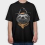 Sloth Cowboy Color, Tricou Oversize Barbati (Unisex)