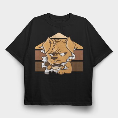 Dark Coffee Darker Soul Dog, Tricou Oversize Barbati (Unisex)