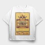Pixelart Tarot Card the Music, Tricou Oversize Barbati (Unisex)