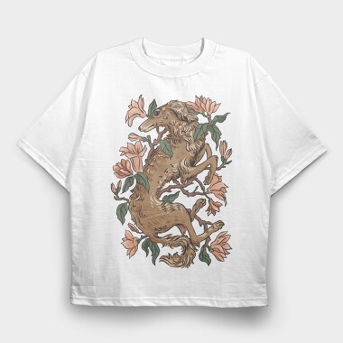 Grey Hound Magnolia, Tricou Oversize Barbati (Unisex)