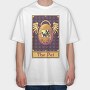 Pixelart Tarot Card the Pet, Tricou Oversize Barbati (Unisex)