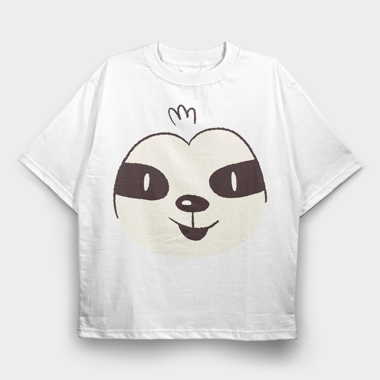 Sloth Face, Tricou Oversize Barbati (Unisex)
