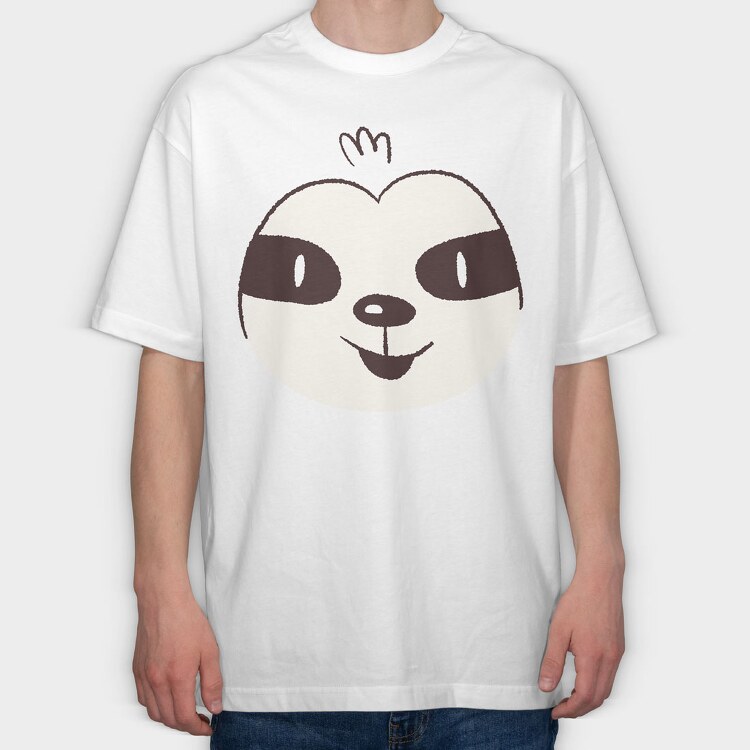 Sloth Face, Tricou Oversize Barbati (Unisex)