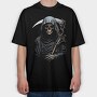 Grim Reaper Graphic, Tricou Oversize Barbati (Unisex)