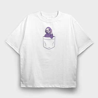 Grim Reaper Pocket Love, Tricou Oversize Barbati (Unisex)