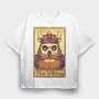 Pixelart Tarot Card the Viking, Tricou Oversize Barbati (Unisex)