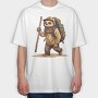 Sloth Hiking, Tricou Oversize Barbati (Unisex)