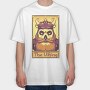 Pixelart Tarot Card the Viking, Tricou Oversize Barbati (Unisex)