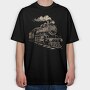 Locomotive Vintage, Tricou Oversize Barbati (Unisex)