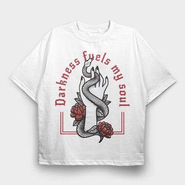 Darkness Fuels My Soul, Tricou Oversize Barbati (Unisex)