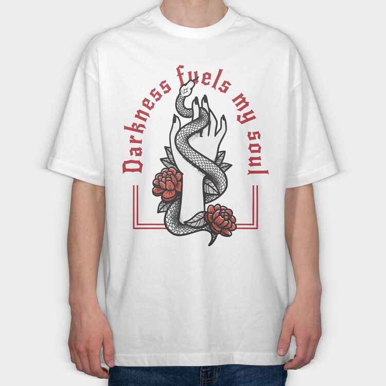 Darkness Fuels My Soul, Tricou Oversize Barbati (Unisex)