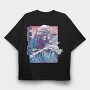 Grim Reaper Surf, Tricou Oversize Barbati (Unisex)