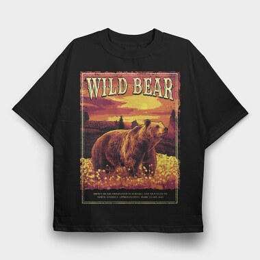 Wild Bear Forest, Tricou Oversize Barbati (Unisex)