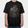 Grim Warrior Skull, Tricou Oversize Barbati (Unisex)