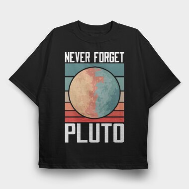 Pluto Never Forget, Tricou Oversize Barbati (Unisex)