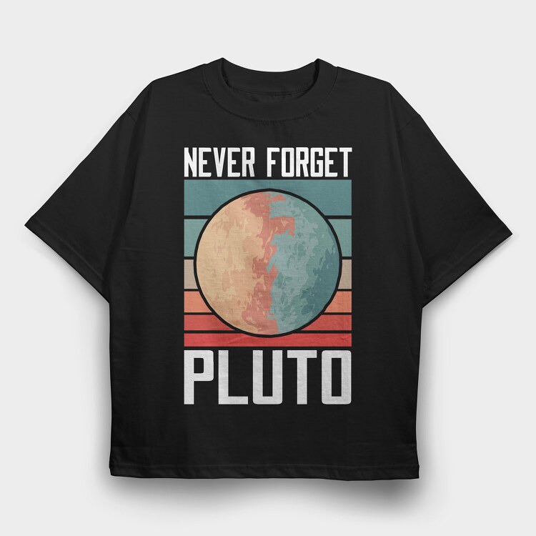 Pluto Never Forget, Tricou Oversize Barbati (Unisex)