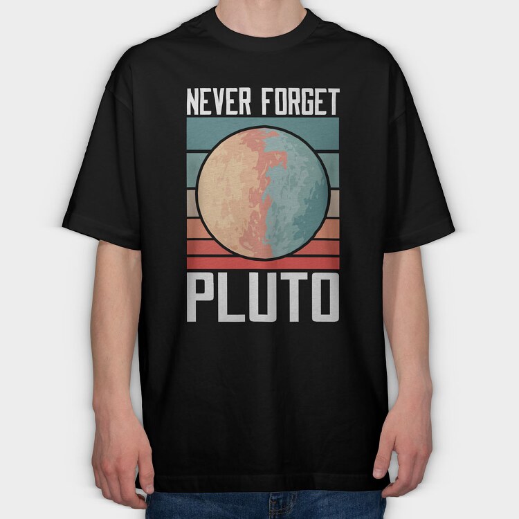 Pluto Never Forget, Tricou Oversize Barbati (Unisex)