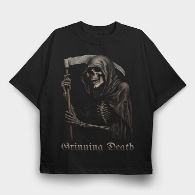 Grinning Death, Tricou Oversize Barbati (Unisex)
