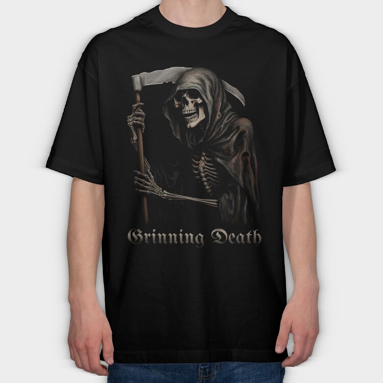 Grinning Death, Tricou Oversize Barbati (Unisex)