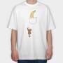 Pocket Monkey Banana, Tricou Oversize Barbati (Unisex)