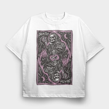 Death Card, Tricou Oversize Barbati (Unisex)