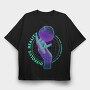 Wireframe Dissolve Reality Hand, Tricou Oversize Barbati (Unisex)
