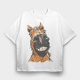 Smiling Horse, Tricou Oversize Barbati (Unisex)