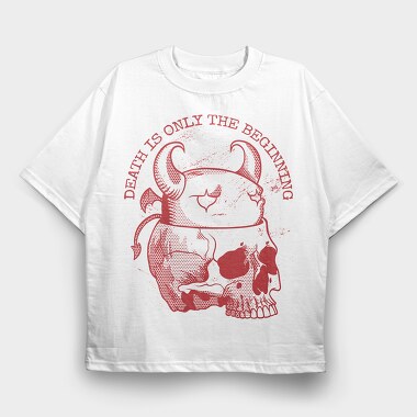 Death Is Only the Beginning Red, Tricou Oversize Barbati (Unisex)