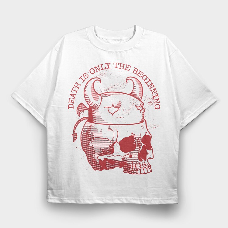 Death Is Only the Beginning Red, Tricou Oversize Barbati (Unisex)