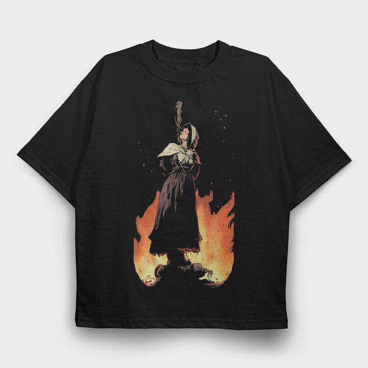 Smoking Witch, Tricou Oversize Barbati (Unisex)