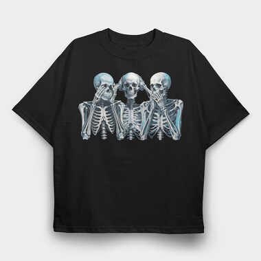 Wiseskeletons, Tricou Oversize Barbati (Unisex)