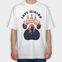 Love Hiking Bear Paw, Tricou Oversize Barbati (Unisex)