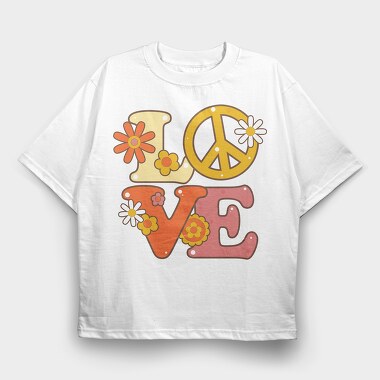 Love Illustration, Tricou Oversize Barbati (Unisex)
