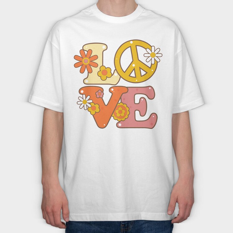 Love Illustration, Tricou Oversize Barbati (Unisex)