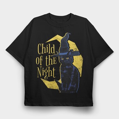 Witch Cat, Tricou Oversize Barbati (Unisex)