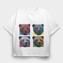 Pop Bear, Tricou Oversize Barbati (Unisex)