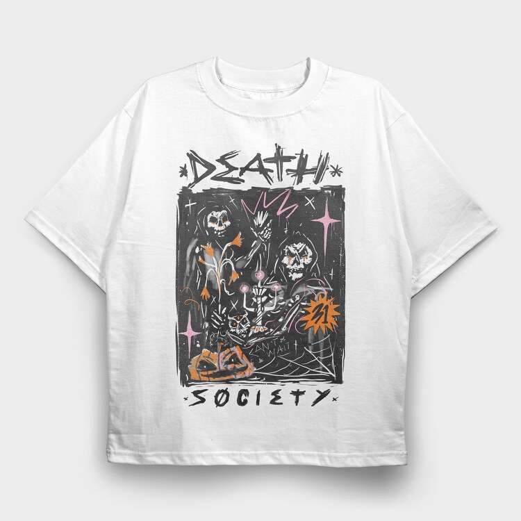 Death Society, Tricou Oversize Barbati (Unisex)