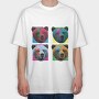 Pop Bear, Tricou Oversize Barbati (Unisex)
