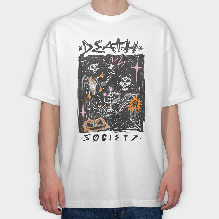 Death Society, Tricou Oversize Barbati (Unisex)