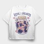 Love in Our Hearts Cats Jar, Tricou Oversize Barbati (Unisex)