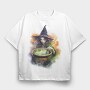 Witch Watercolor, Tricou Oversize Barbati (Unisex)