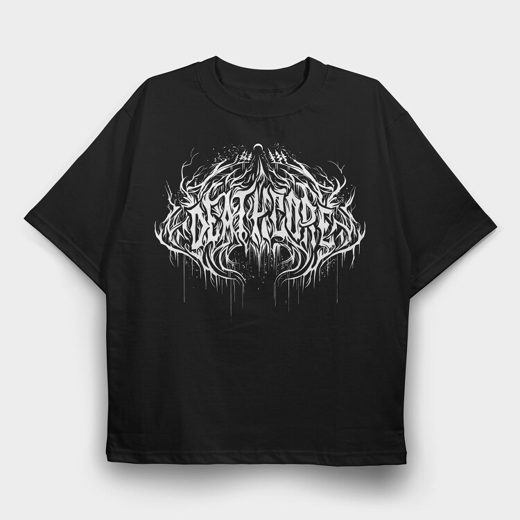 Deathcore Lettering, Tricou Oversize Barbati (Unisex)